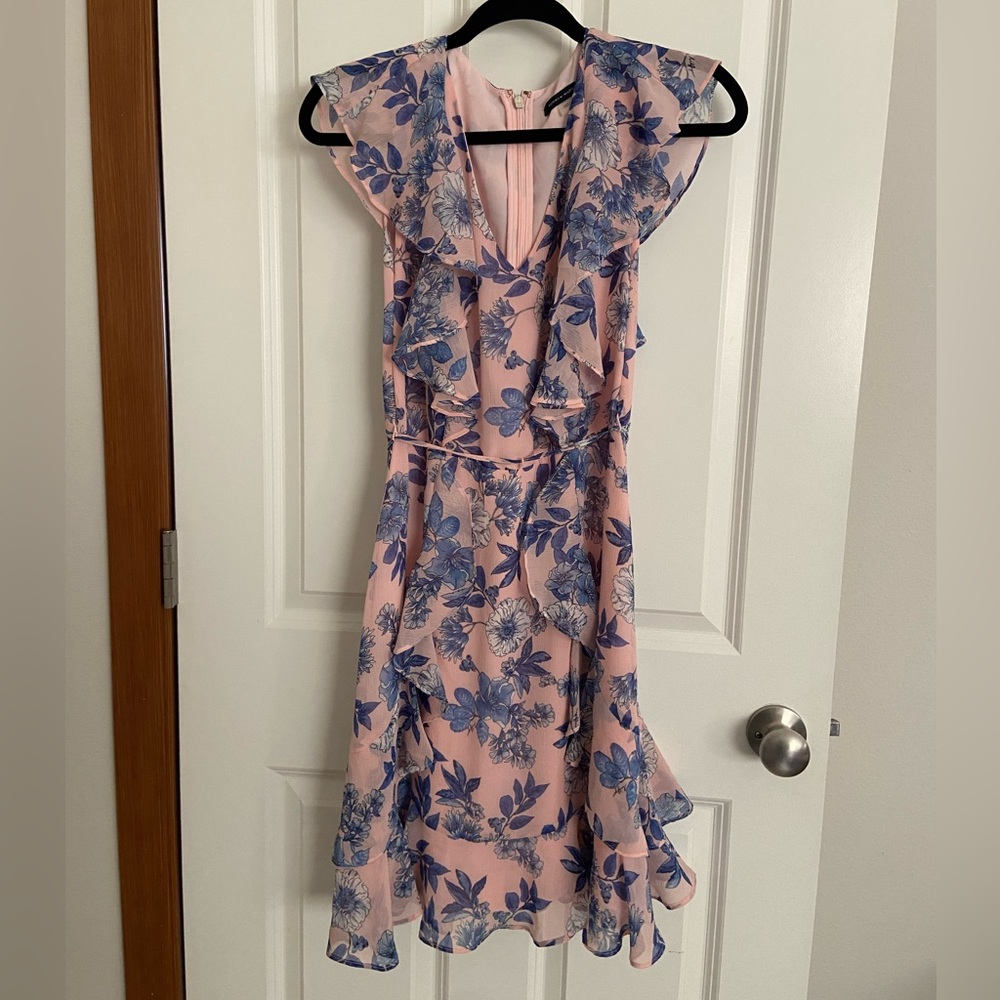 Floral Chiffon Ruffled Dress